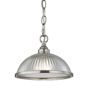 Thomas - Liberty Park 1-Light Flush Mount in Brushed Nickel with Prismatic Clear Glass (91|7661PS/20)