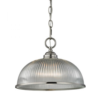 Thomas - Liberty Park 1-Light Mini Pendant in Brushed Nickel with Prismatic Clear Glass (91|7681PL/20)