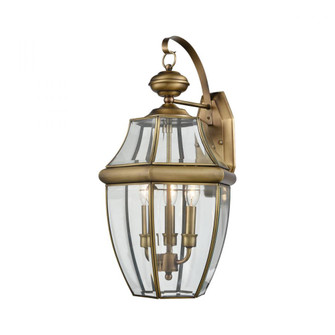 Thomas - Ashford 12'' High 3-Light Outdoor Sconce - Antique Brass (91|8603EW/89)