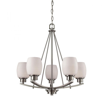 Thomas - Casual Mission 22'' Wide 5-Light Chandelier - Brushed Nickel (91|CN170522)