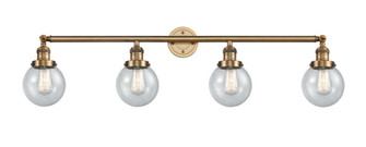 Beacon - 4 Light - 42 inch - Brushed Brass - Adjustable Bath Vanity Light (3442|215-BB-G204-6-LED)