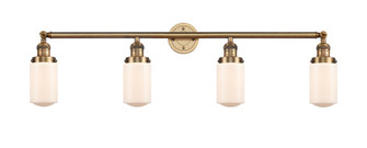 Dover - 4 Light - 43 inch - Brushed Brass - Adjustable Bath Vanity Light (3442|215-BB-G311-LED)