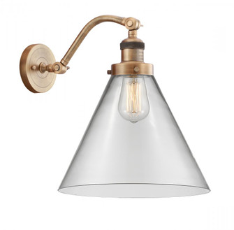 Cone - 1 Light - 12 inch - Brushed Brass - Adjustable Sconce (3442|515-1W-BB-G42-L-LED)