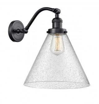 Cone - 1 Light - 12 inch - Matte Black - Adjustable Sconce (3442|515-1W-BK-G44-L-LED)