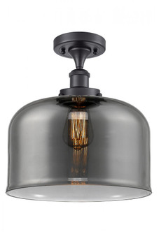 Bell - 1 Light - 12 inch - Matte Black - Semi-Flush Mount (3442|916-1C-BK-G73-L-LED)