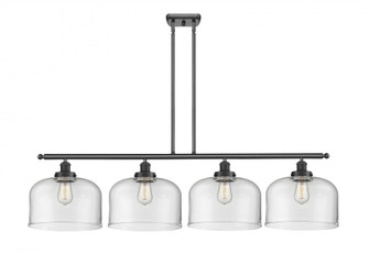 Bell - 4 Light - 48 inch - Matte Black - Stem Hung - Island Light (3442|916-4I-BK-G72-L-LED)