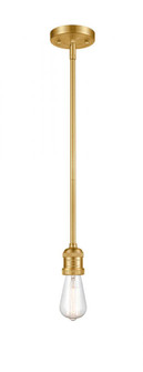Bare Bulb - 1 Light - 2 inch - Satin Gold - Stem Hung - Mini Pendant (3442|201S-SG-LED)