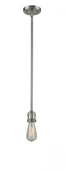 Bare Bulb - 1 Light - 2 inch - Brushed Satin Nickel - Stem Hung - Mini Pendant (3442|201S-SN-LED)