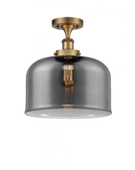 Bell - 1 Light - 12 inch - Brushed Brass - Semi-Flush Mount (3442|916-1C-BB-G73-L-LED)