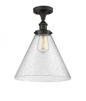 Cone - 1 Light - 12 inch - Oil Rubbed Bronze - Semi-Flush Mount (3442|916-1C-OB-G44-L-LED)