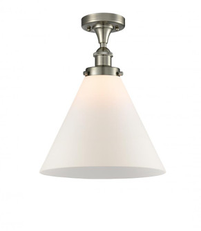 Cone - 1 Light - 12 inch - Brushed Satin Nickel - Semi-Flush Mount (3442|916-1C-SN-G41-L-LED)