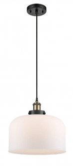 Bell - 1 Light - 12 inch - Black Antique Brass - Cord hung - Mini Pendant (3442|916-1P-BAB-G71-L-LED)