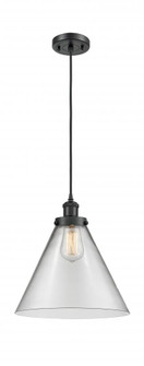 Cone - 1 Light - 12 inch - Matte Black - Cord hung - Mini Pendant (3442|916-1P-BK-G42-L)