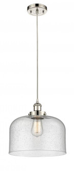 Bell - 1 Light - 12 inch - Polished Nickel - Cord hung - Mini Pendant (3442|916-1P-PN-G74-L-LED)