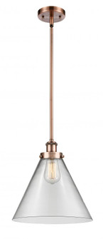 Cone - 1 Light - 12 inch - Antique Copper - Mini Pendant (3442|916-1S-AC-G42-L-LED)
