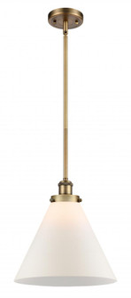 Cone - 1 Light - 12 inch - Brushed Brass - Mini Pendant (3442|916-1S-BB-G41-L-LED)