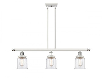 Bell - 3 Light - 36 inch - White Polished Chrome - Stem Hung - Island Light (3442|916-3I-WPC-G54-LED)