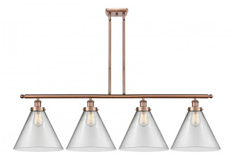 Cone - 4 Light - 48 inch - Antique Copper - Stem Hung - Island Light (3442|916-4I-AC-G42-L-LED)