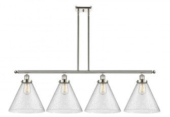 Cone - 4 Light - 48 inch - Polished Nickel - Stem Hung - Island Light (3442|916-4I-PN-G44-L-LED)