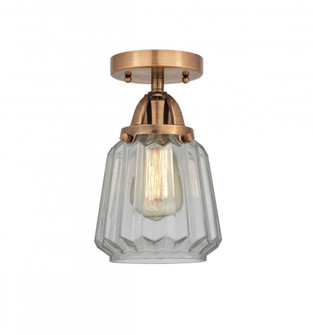 Chatham - 1 Light - 7 inch - Antique Copper - Semi-Flush Mount (3442|288-1C-AC-G142-LED)