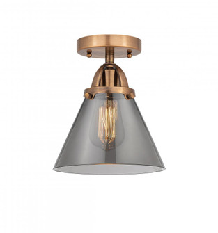 Cone - 1 Light - 8 inch - Antique Copper - Semi-Flush Mount (3442|288-1C-AC-G43-LED)
