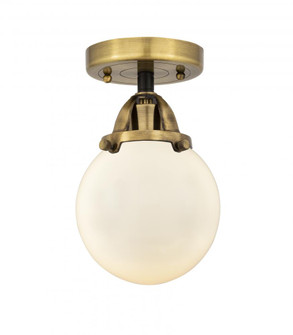 Beacon - 1 Light - 6 inch - Black Antique Brass - Semi-Flush Mount (3442|288-1C-BAB-G201-6-LED)
