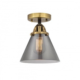 Cone - 1 Light - 8 inch - Black Antique Brass - Semi-Flush Mount (3442|288-1C-BAB-G43-LED)