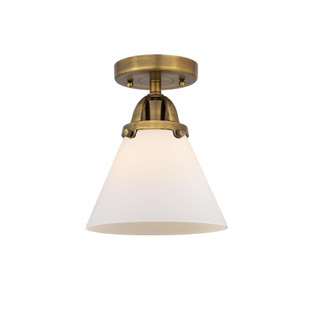 Cone - 1 Light - 8 inch - Brushed Brass - Semi-Flush Mount (3442|288-1C-BB-G41-LED)
