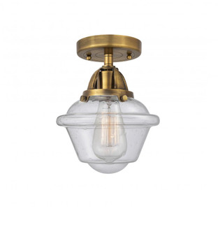 Oxford - 1 Light - 8 inch - Brushed Brass - Semi-Flush Mount (3442|288-1C-BB-G534-LED)