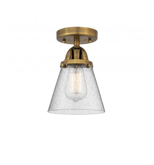 Cone - 1 Light - 6 inch - Brushed Brass - Semi-Flush Mount (3442|288-1C-BB-G64)