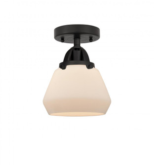 Fulton - 1 Light - 7 inch - Matte Black - Semi-Flush Mount (3442|288-1C-BK-G171-LED)