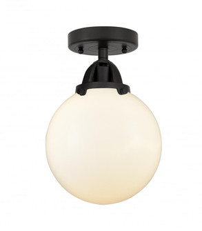 Beacon - 1 Light - 8 inch - Matte Black - Semi-Flush Mount (3442|288-1C-BK-G201-8-LED)