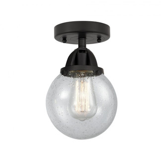 Beacon - 1 Light - 6 inch - Matte Black - Semi-Flush Mount (3442|288-1C-BK-G204-6-LED)