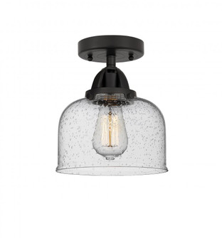 Bell - 1 Light - 8 inch - Matte Black - Semi-Flush Mount (3442|288-1C-BK-G74)