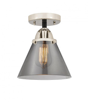 Cone - 1 Light - 8 inch - Black Polished Nickel - Semi-Flush Mount (3442|288-1C-BPN-G43-LED)