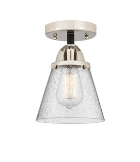 Cone - 1 Light - 6 inch - Black Polished Nickel - Semi-Flush Mount (3442|288-1C-BPN-G64-LED)