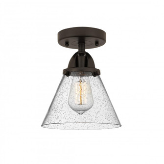 Cone - 1 Light - 8 inch - Oil Rubbed Bronze - Semi-Flush Mount (3442|288-1C-OB-G44-LED)