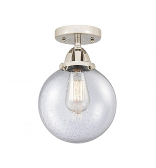 Beacon - 1 Light - 8 inch - Polished Nickel - Semi-Flush Mount (3442|288-1C-PN-G204-8-LED)