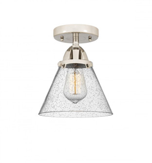 Cone - 1 Light - 8 inch - Polished Nickel - Semi-Flush Mount (3442|288-1C-PN-G44-LED)
