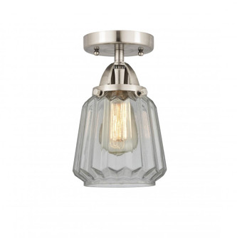 Chatham - 1 Light - 7 inch - Brushed Satin Nickel - Semi-Flush Mount (3442|288-1C-SN-G142-LED)