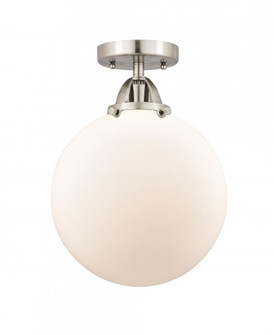 Beacon - 1 Light - 10 inch - Brushed Satin Nickel - Semi-Flush Mount (3442|288-1C-SN-G201-10-LED)