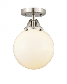 Beacon - 1 Light - 8 inch - Brushed Satin Nickel - Semi-Flush Mount (3442|288-1C-SN-G201-8-LED)