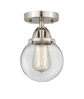 Beacon - 1 Light - 6 inch - Brushed Satin Nickel - Semi-Flush Mount (3442|288-1C-SN-G202-6-LED)