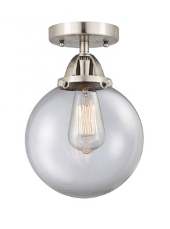 Beacon - 1 Light - 8 inch - Brushed Satin Nickel - Semi-Flush Mount (3442|288-1C-SN-G202-8-LED)