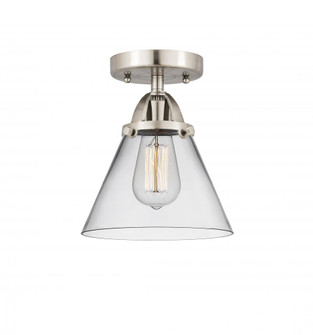 Cone - 1 Light - 8 inch - Brushed Satin Nickel - Semi-Flush Mount (3442|288-1C-SN-G42)