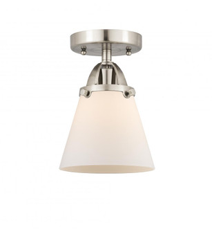Cone - 1 Light - 6 inch - Brushed Satin Nickel - Semi-Flush Mount (3442|288-1C-SN-G61-LED)