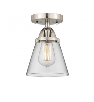 Cone - 1 Light - 6 inch - Brushed Satin Nickel - Semi-Flush Mount (3442|288-1C-SN-G62-LED)