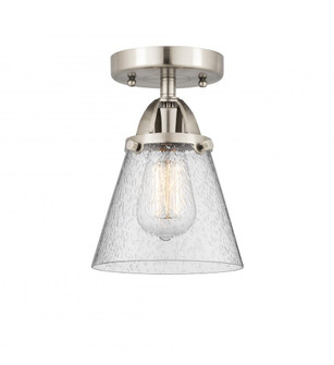Cone - 1 Light - 6 inch - Brushed Satin Nickel - Semi-Flush Mount (3442|288-1C-SN-G64-LED)