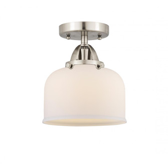 Bell - 1 Light - 8 inch - Brushed Satin Nickel - Semi-Flush Mount (3442|288-1C-SN-G71)