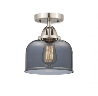 Bell - 1 Light - 8 inch - Brushed Satin Nickel - Semi-Flush Mount (3442|288-1C-SN-G73)